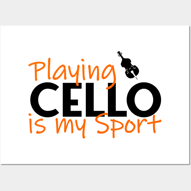 playing cello is my sport Wall Art by Jabinga